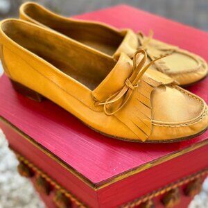 Vintage Neiman Marcus Italian Leather Fringe Loafers Men’s 11